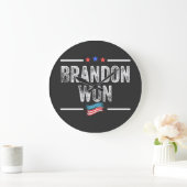brandon won, brandon won funny, brandon won americ große wanduhr (Zuhause)