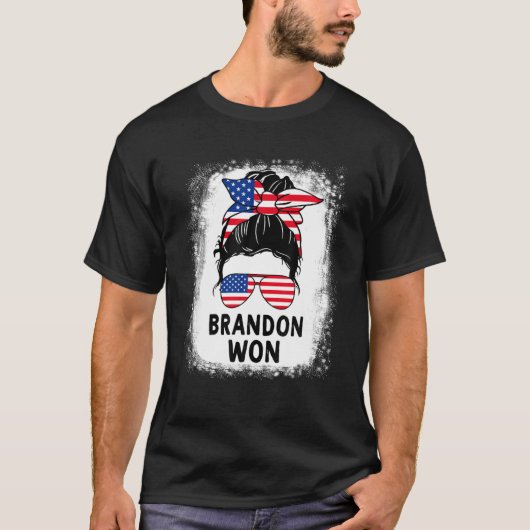 Brandon Won Messy Bun Frauen Lass geblasen T-Shirt (Vorderseite)