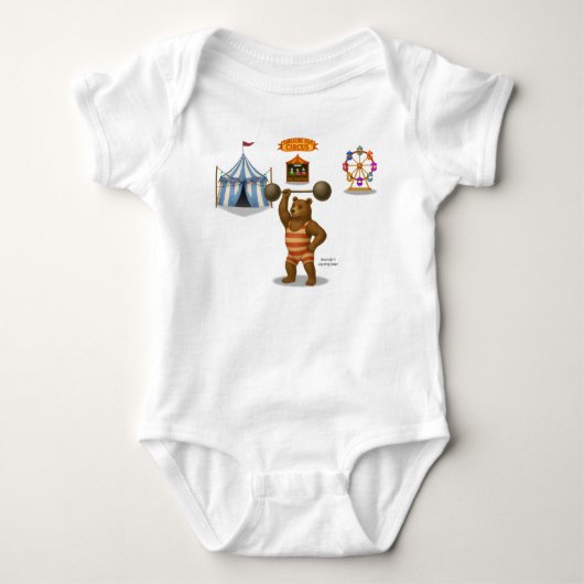 Brandon, Zirkus-Starkbär Baby Strampler (Vorderseite)