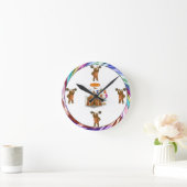 Brandon, Zirkus-Starkbär Runde Wanduhr (Zuhause)