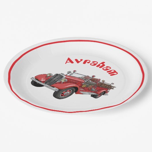 Brandplatte Pappteller (Schrägansicht)