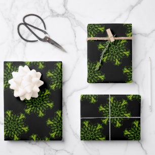 Brandschneeflocken-Papierblätter Geschenkpapier Set