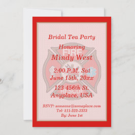 Brandschutz EMT Brautparty Tea Party Einladung