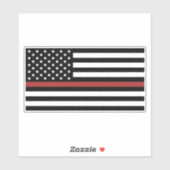 Brandschutz für Feuerwehrmänner mit dünner roter L Aufkleber (Blatt)