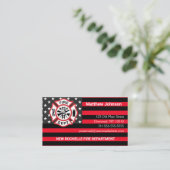 Brandschutz hinzufügen| Feuerwehrmann Visitenkarte (Stehend Vorderseite)