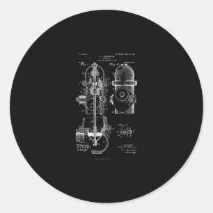 Brandschutz Patent Feuerwehrmann Männer Frauen Runder Aufkleber
