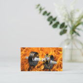 Brandschutz und Fitness - Visitenkarten Visitenkarte (Stehend Vorderseite)