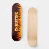 Brandschutz und Flammendesign Skateboard (Vorderseite)
