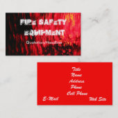 Brandschutz-Visitenkarte, kundengerecht Visitenkarte (Vorne/Hinten)