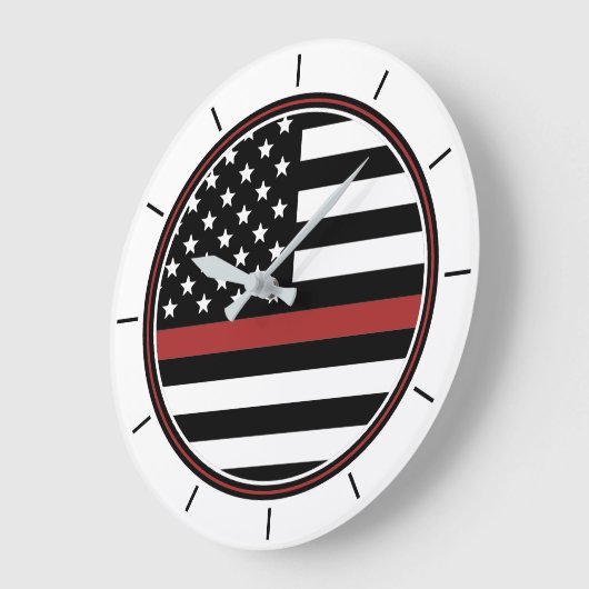 Brandschutzabteilung der Feuerwehrflagge der dünne Große Wanduhr (Winkel)