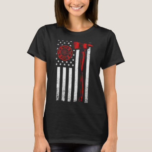Brandschutzabteilung der US-Flagge mit der dünnen  T-Shirt