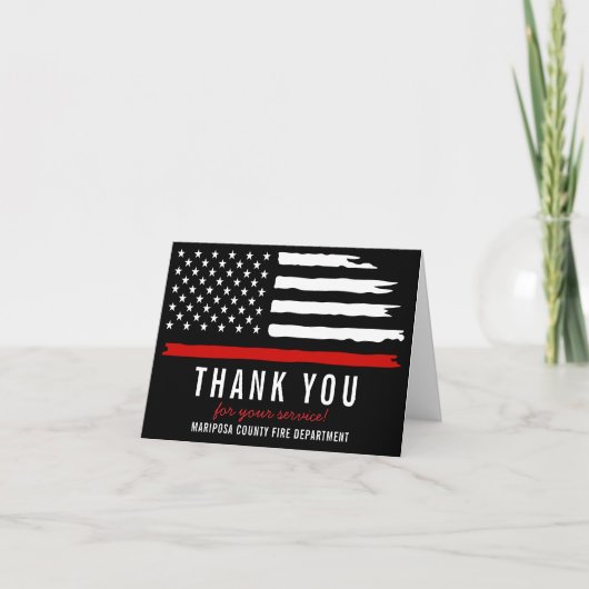 Brandschutzabteilung - Erste Reaktion Dankeskarte (Vorderseite)