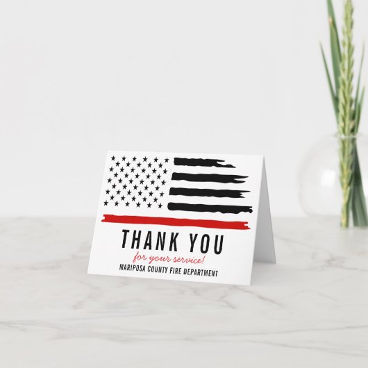 Brandschutzabteilung - Erste Reaktion Dankeskarte (Vorderseite)