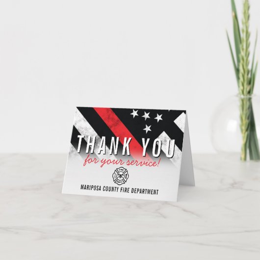 Brandschutzabteilung - Erste Reaktion Dankeskarte (Vorderseite)