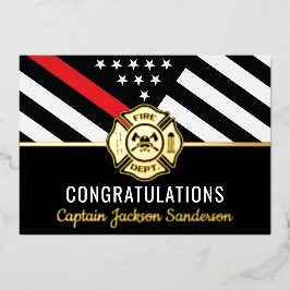 Brandschutzabteilung für Feuerwehrleute Folieneinladung