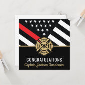 Brandschutzabteilung für Feuerwehrleute Karte (Vorderseite/Rückseite Beispiel)