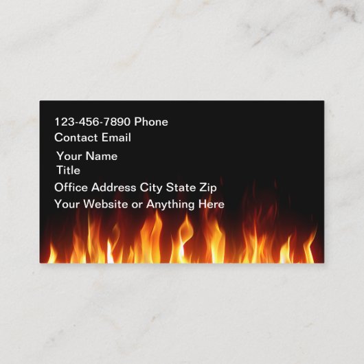 Brandschutzausrüstung Visitenkarte (Rückseite)