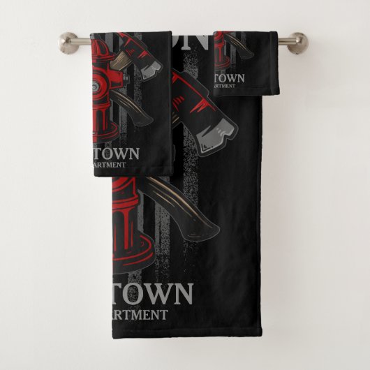 Brandschutzbehörde Hydrant USA Flag Badhandtuch Set (Insitu)