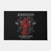 Brandschutzbehörde Hydrant USA Flag Fußmatte (Vorderseite)