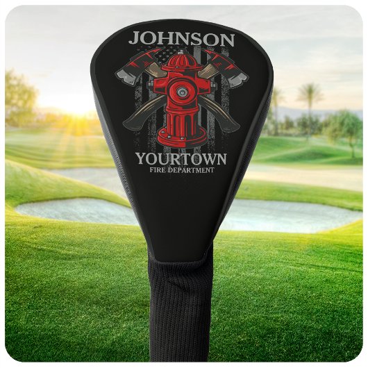 Brandschutzbehörde Hydrant USA Flag Golf Headcover
