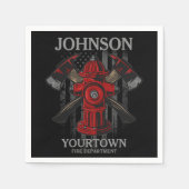 Brandschutzbehörde Hydrant USA Flag Serviette (Vorderseite)