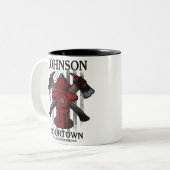 Brandschutzbehörde Hydrant USA Flag Zweifarbige Tasse (Vorderseite Links)