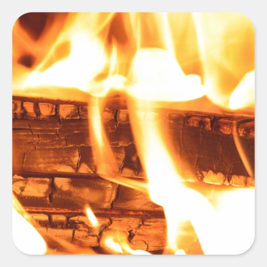 Brandschutzdesign Quadratischer Aufkleber (Vorderseite)