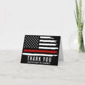 Brandschutzfahne Erste Brandschutzabteilung Dankeskarte (Vorderseite)