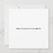 Brandschutzfahne Erste Brandschutzabteilung Dankeskarte (Rückseite)