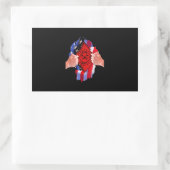 Brandschutzflagge Feuerwehrmann Thin Red Line Rechteckiger Aufkleber (Tasche)