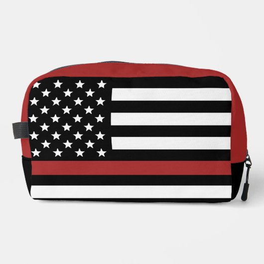 Brandschutzflagge Thin Red Line USA-Flagge Waschbeutel (Vorderseite)