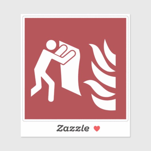 Brandschutzschild Aufkleber (Blatt)