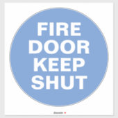 Brandschutzschild - Blaue und weiße Schildkröte Aufkleber (Blatt)