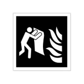 Brandschutzschild Gummistempel (Prägung)