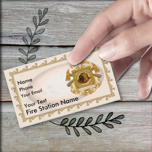 Brandschutzschild-individuelle Name-Visitenkarte Visitenkarte