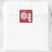 Brandschutzschild Quadratischer Aufkleber (Tasche)