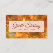 Brandschutzstein Eleganter, moderner Bernstein QR- Visitenkarte (Vorderseite)