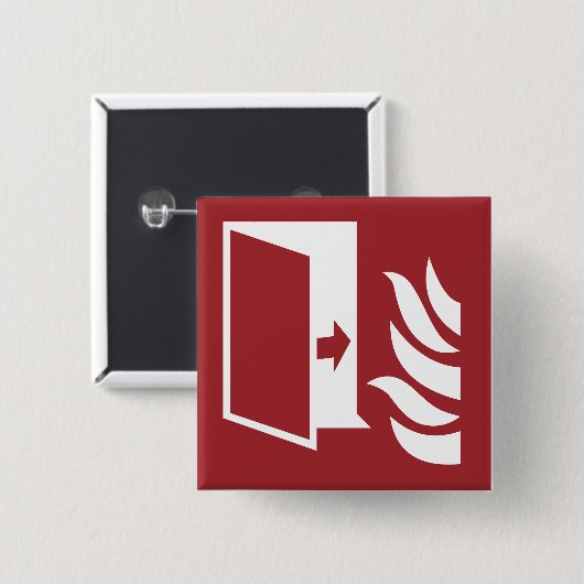 Brandschutztür-Sicherheitszeichen Button (Vorne & Hinten)