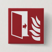 Brandschutztür-Sicherheitszeichen Button (Vorderseite)