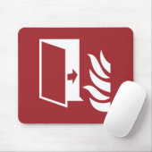 Brandschutztür-Sicherheitszeichen Mousepad (Mit Mouse)