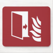 Brandschutztür-Sicherheitszeichen Mousepad (Vorne)