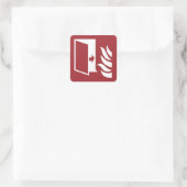 Brandschutztür-Sicherheitszeichen Quadratischer Aufkleber (Tasche)