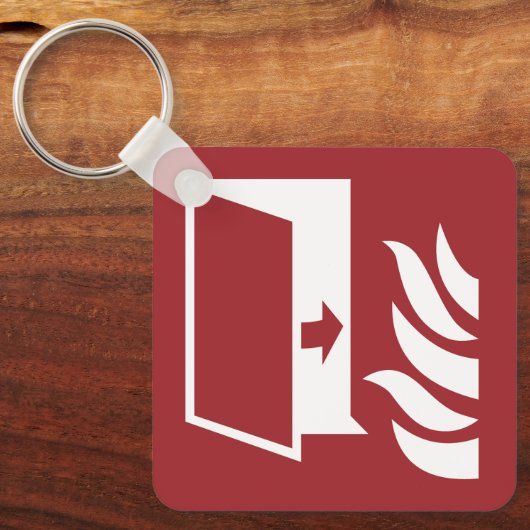 Brandschutztür-Sicherheitszeichen Schlüsselanhänger (Vorderseite)