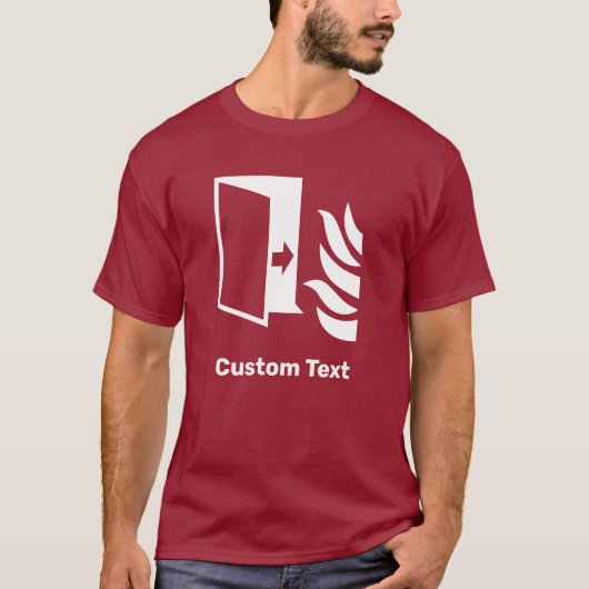 Brandschutztür-Sicherheitszeichen T-Shirt (Vorderseite)