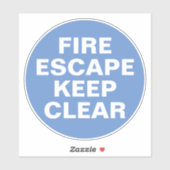 Brandschutzzeichen - Blaue und weiße Beschriftung Aufkleber (Blatt)