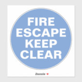 Brandschutzzeichen - Blaue und weiße Beschriftung Aufkleber (Blatt)