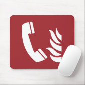 Brandschutzzeichen Mousepad (Mit Mouse)