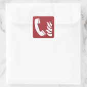 Brandschutzzeichen Quadratischer Aufkleber (Tasche)
