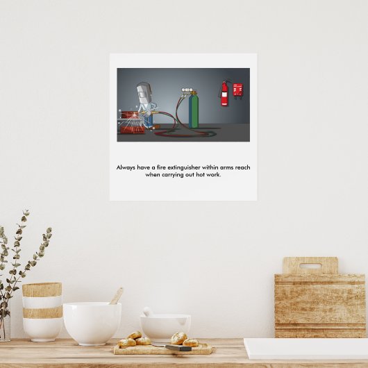 Brandsicherheit 13 poster (Küche)