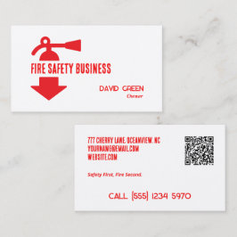 Brandsicherheitsmaßstab QR Visitenkarte